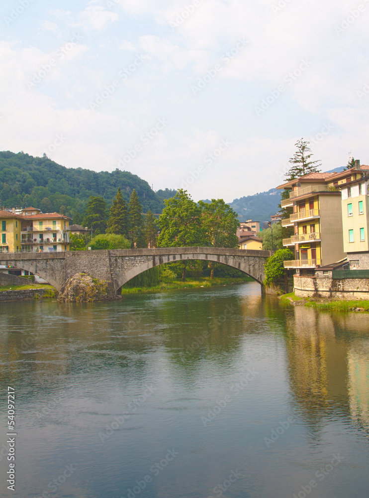 Brembo river in San Pellegrino, Bergamo - Italy