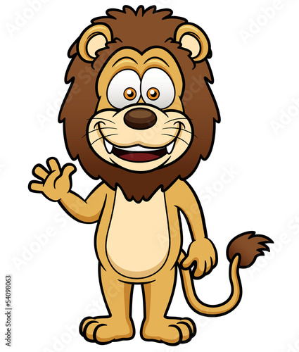 Fototapeta Naklejka Na Ścianę i Meble -  Vector illustration of Cartoon lion