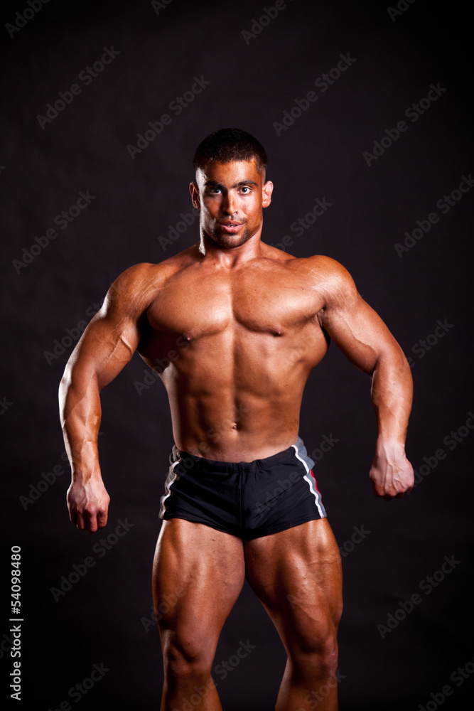 Fototapeta premium young bodybuilder posing