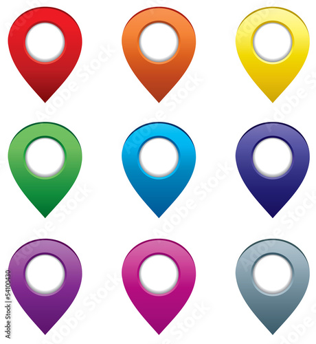 Free Download Set of map pointers - GFXLoad
