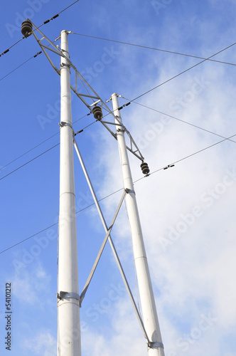 Wallpaper Mural Telephone poles and wires and the blue sky Torontodigital.ca