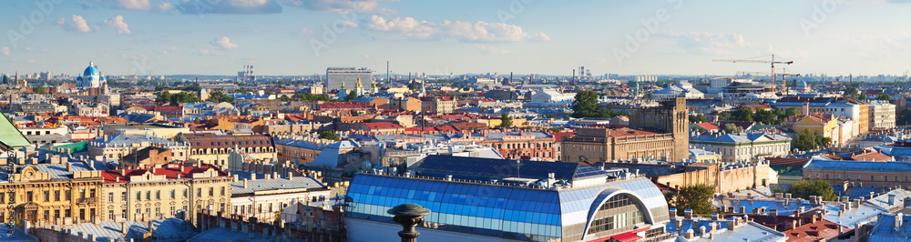Top view of  St. Petersburg, Russia