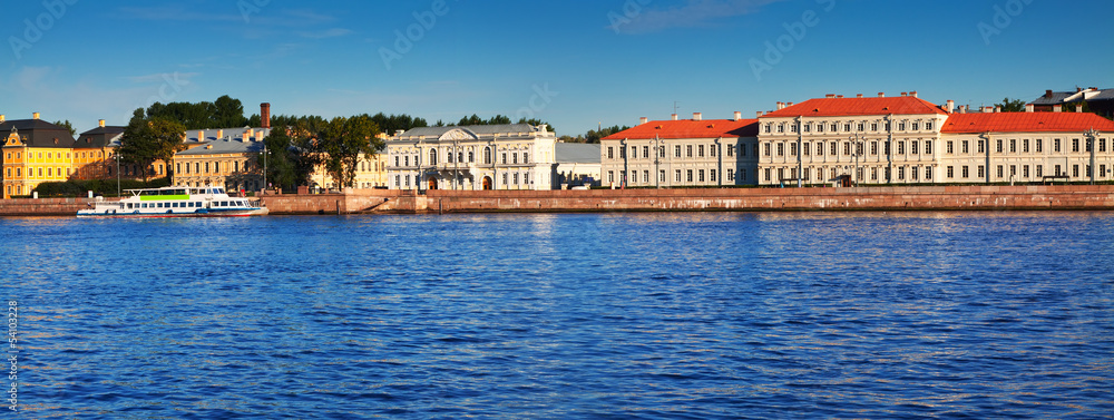  Petersburg. Vasilyevsky Island in summer day