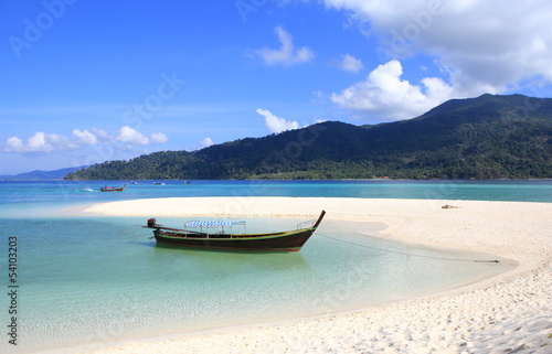 Clear water and blue sky. Lipe island, Thailand