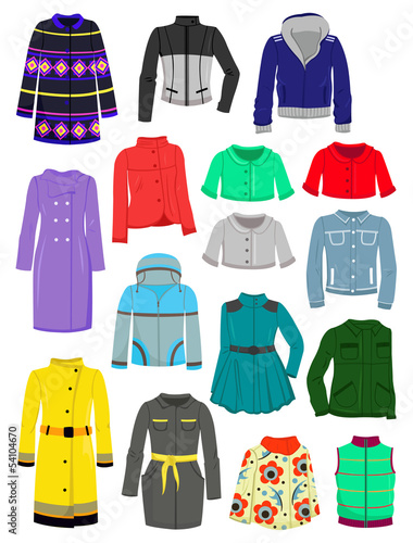 Autumn jackets and raincoats