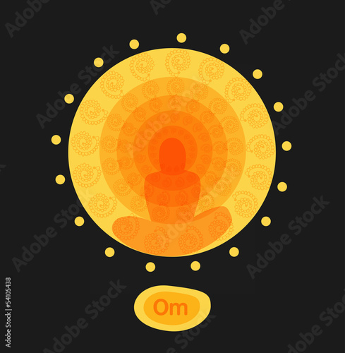 Shiny mandala  Buddhistic banner