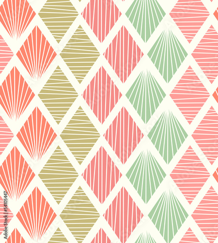 Seamless geometric pattern with rhombs