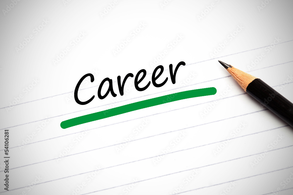Career written on a notepad Career written on a notepad