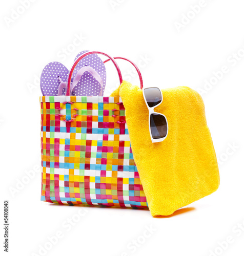 Badetasche mit Flipflops