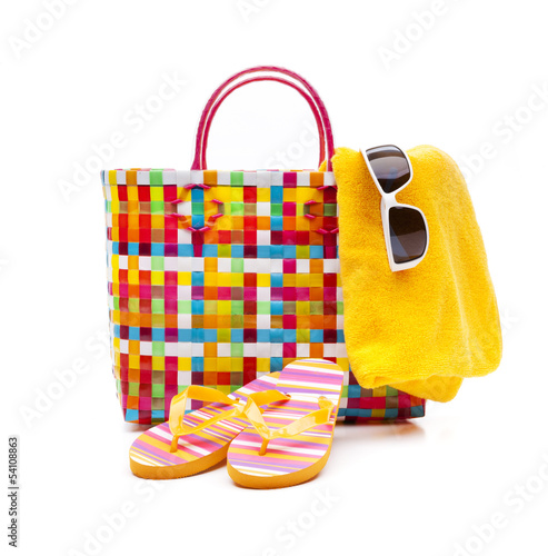 Badetasche mit Flipflops