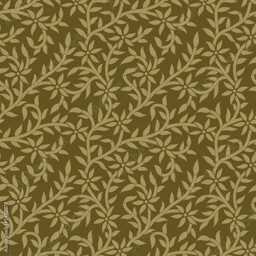 Seamless vector leaves wallpaper