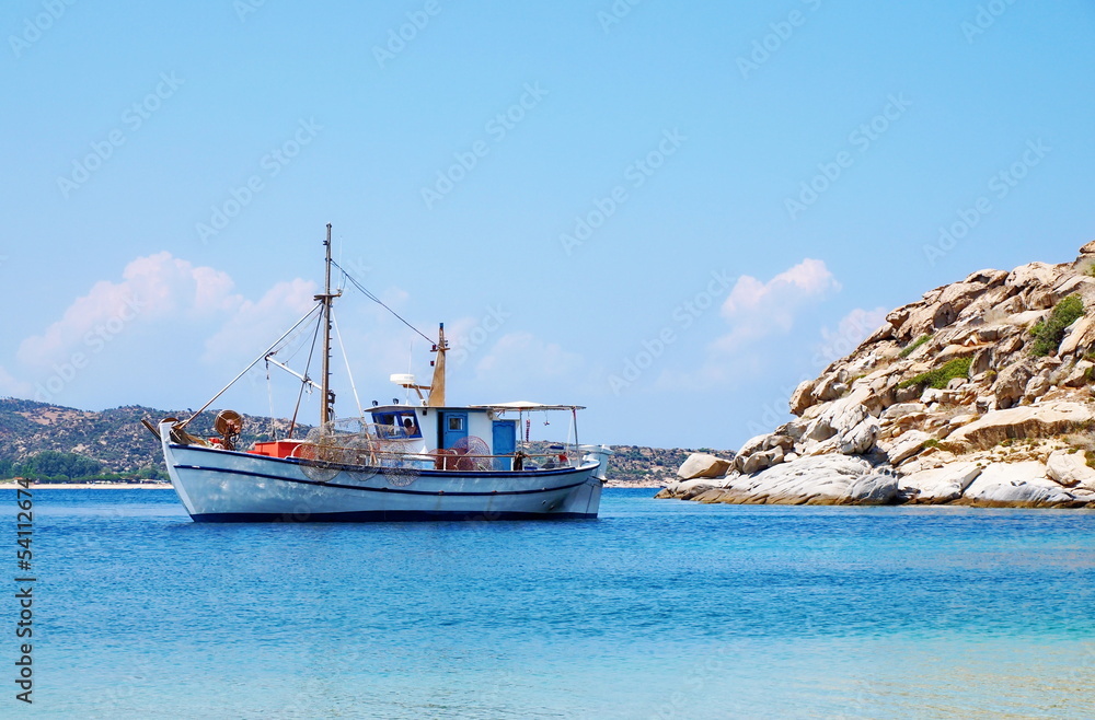 Obraz premium Fishing Boat at Mediterranean Sea