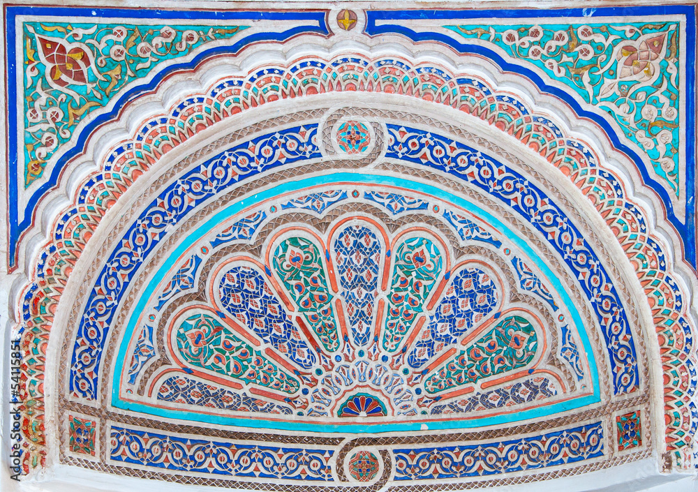 Ceramic mosaic in Marrakesh. Marocco