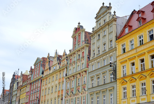 bunte historische Hausfassaden Breslau