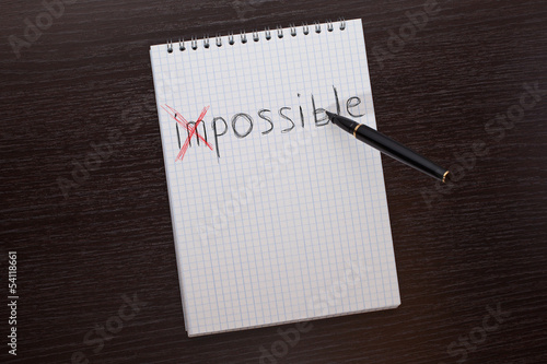 Wallpaper Mural pen writes "impossible" Torontodigital.ca