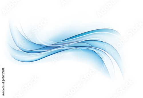 Abstract blue wavy background. © Vjom