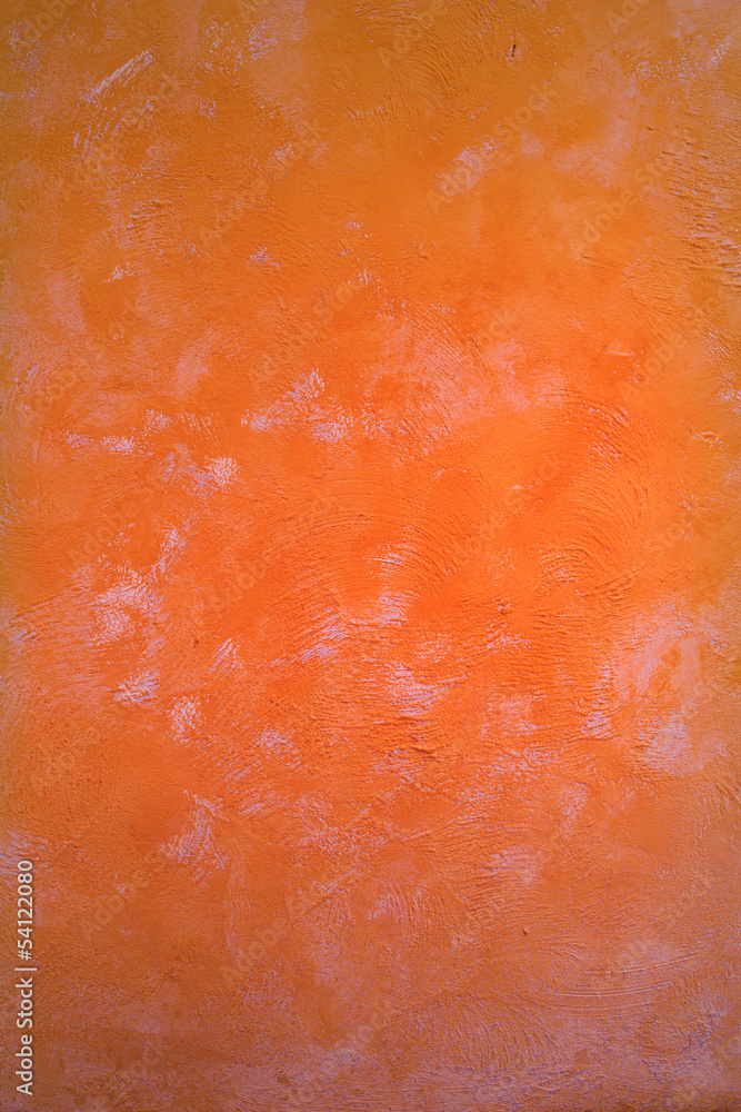 Oramge cement wall with painted brush texture Oramge cement wall with painted brush texture
