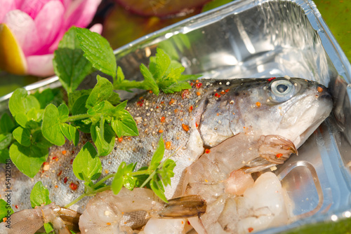 Grilled trout photo