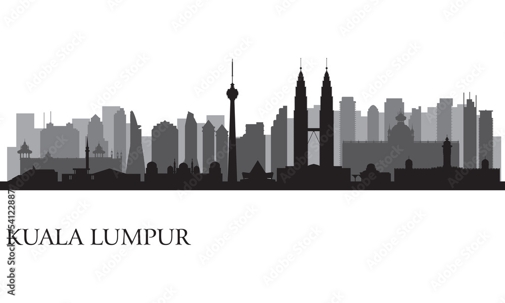 Naklejka premium Panoramę miasta Kuala Lumpur
