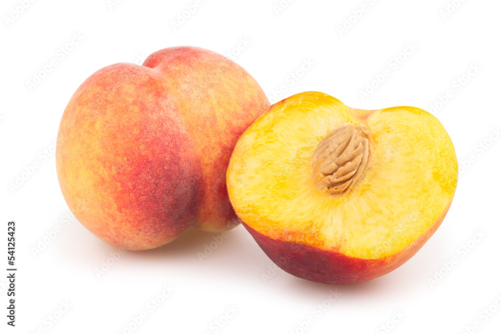 peaches cut half peaches cut half