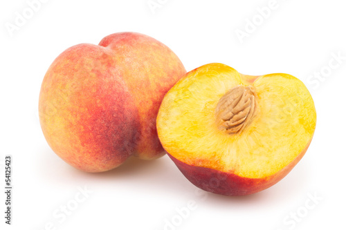 peaches cut half