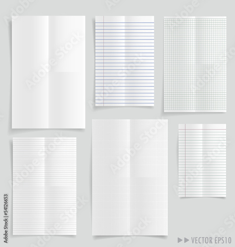 Vector White papers, ready for your message.(folded in four)