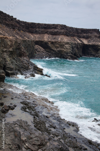 rock strata, eroded west coast of Fuerteventura