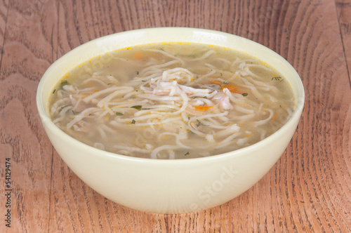 Vermicelli soup with chicken