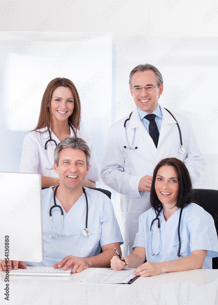 Group Of Doctors Working Together Group Of Doctors Working Together