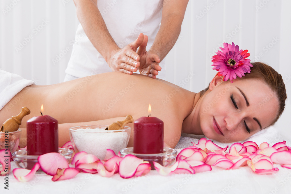 Woman getting spa treatment Woman getting spa treatment