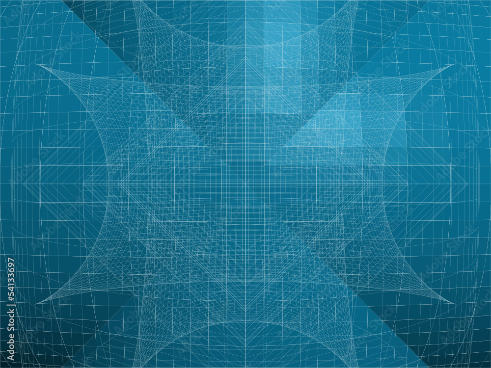 Abstract Wire Net Structure Vector