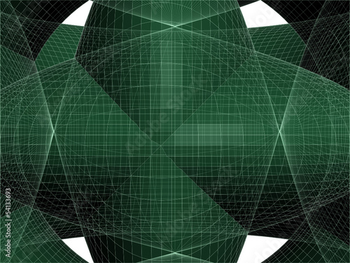 Abstract Wire Net Structure Vector