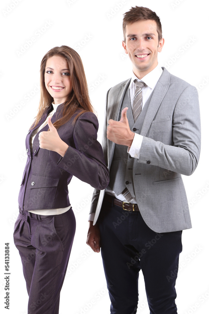 Successful business people isolated on white Successful business people isolated on white