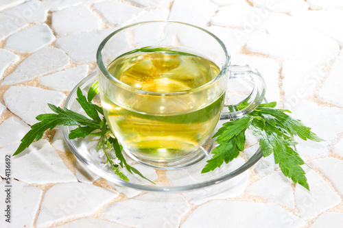Verbena officinalis leaves and herbal tea