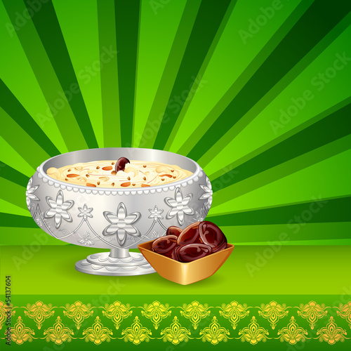 illustration of sewain for Eid Mubarak ( Blessing for Eid)