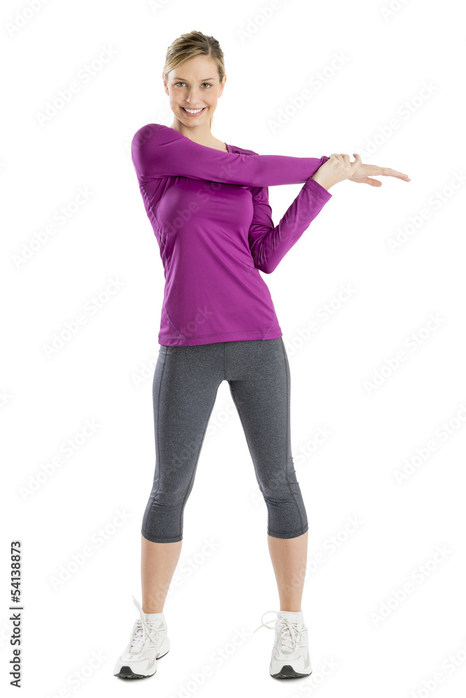 Beautiful Woman Doing Stretching Exercise Beautiful Woman Doing Stretching Exercise