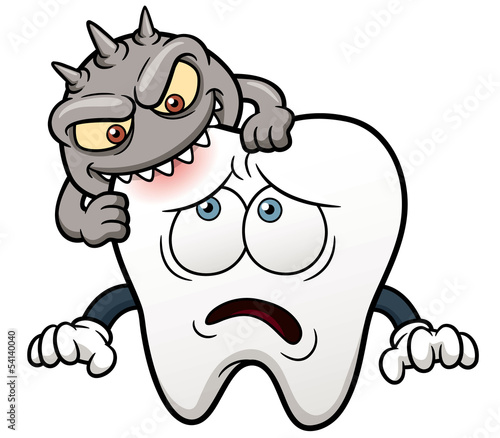 Vector illustration of Cartoon tooth