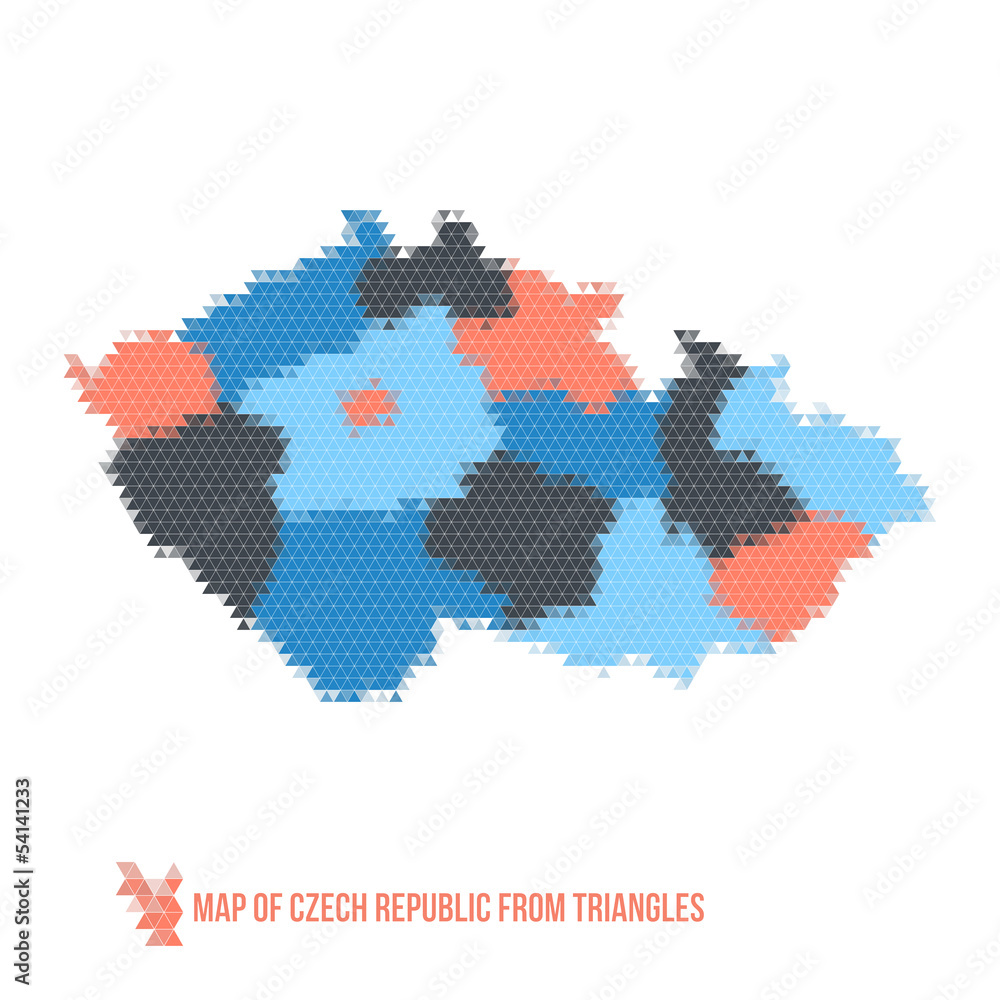 Map of Czech Republic From Triangles