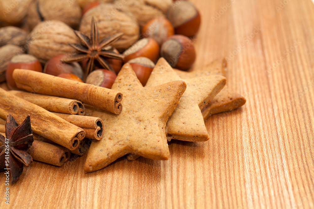 Christmas cookies and spices Christmas cookies and spices