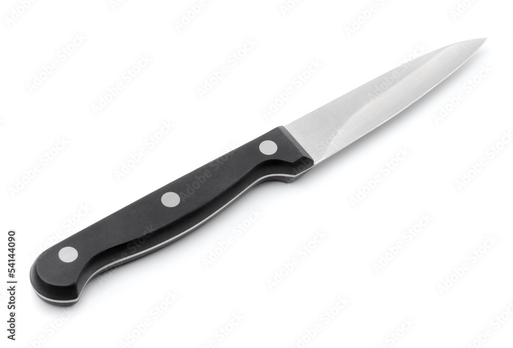 Closeup of kitchen knife isolated on white background Closeup of kitchen knife isolated on white background