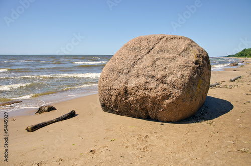 Laucu akmens stone in Latvia Baltic sea resorts
