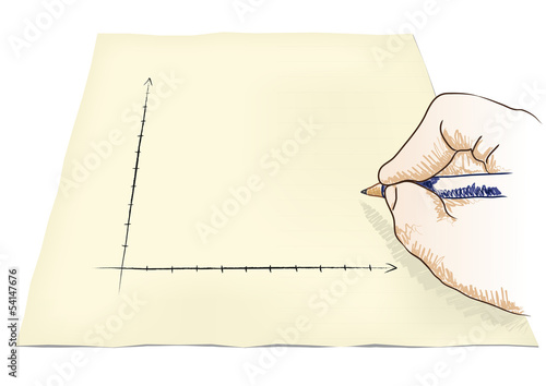 mano che disegna un grafico