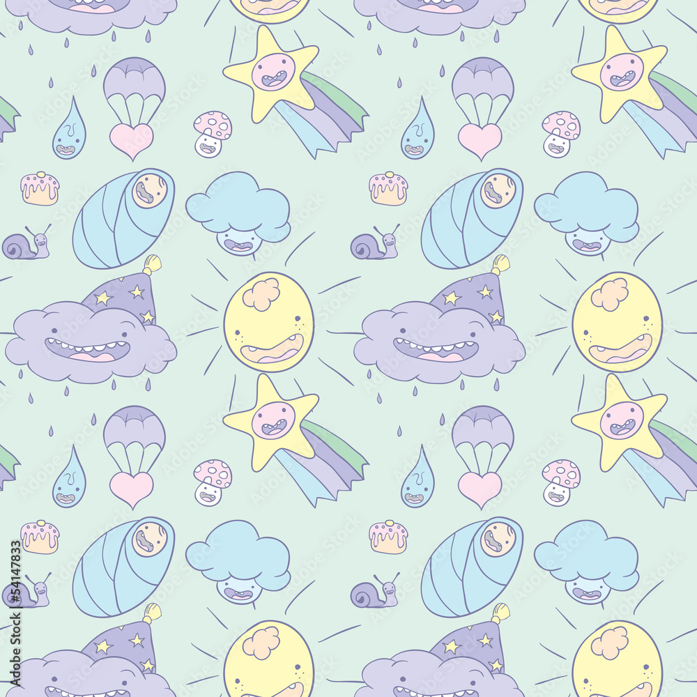 Seamless baby wallpaper