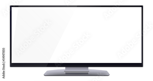 Blank wide computer screen for copy space