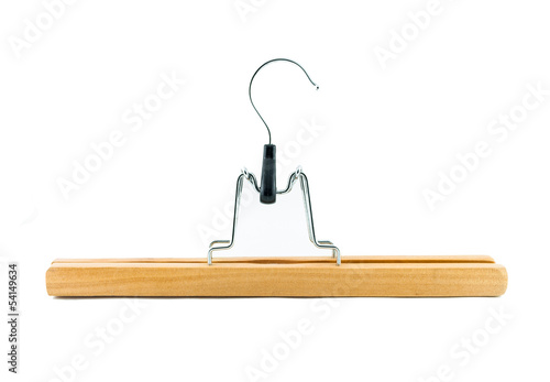 clothes hanger for trousers on a white - Wooden Hanger