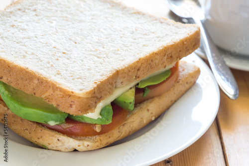 Avocado Sandwich (Whole wheat bread)