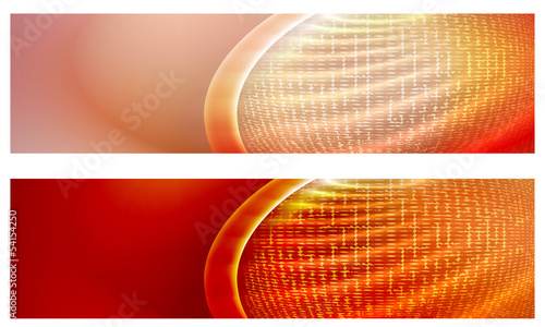 two abstract banner