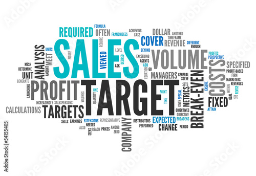Word Cloud "Sales Target"