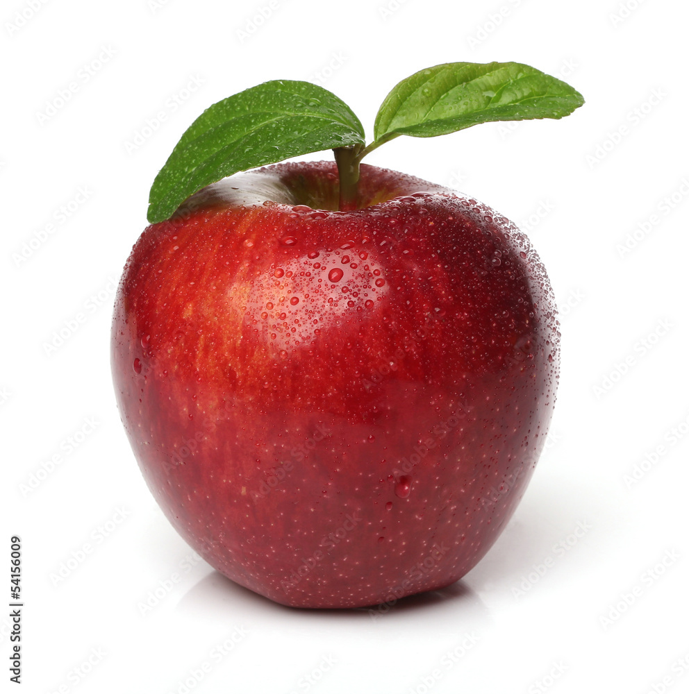 Delicious healthy red apple over white background Delicious healthy red apple over white background