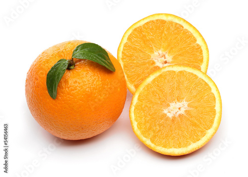 Healthy orange isolated over white background